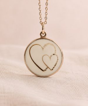 Muttermilchschmuck 2herzen gold